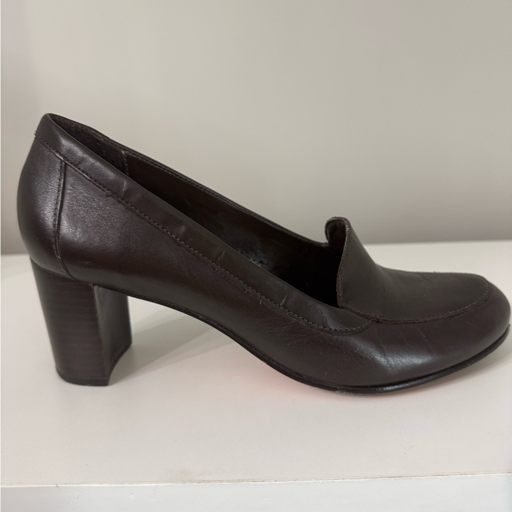 ANTONIO MELANI Dark Brown Women's Heeled Loafers